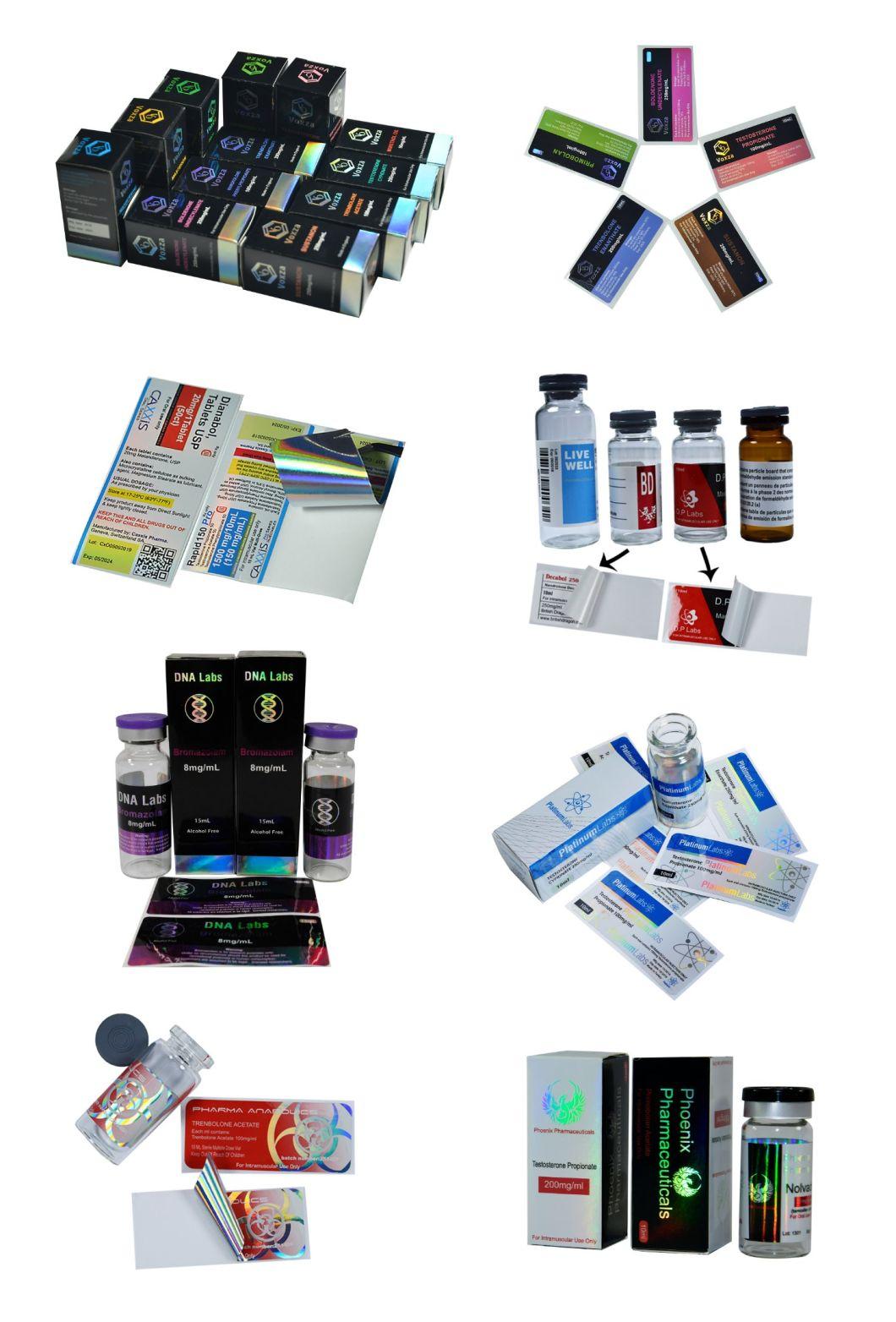 Free Design Custom Printing with Holographic Logo Gen Pharma Labs 10ml Vial Label and Box