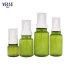 Fancy Shape High Transparent Green Bottle Set 160ml130ml 100ml 60ml 40ml 50g Pet Plastic Cosmetic Packaging Jar Set Bottle with Lotion Pump