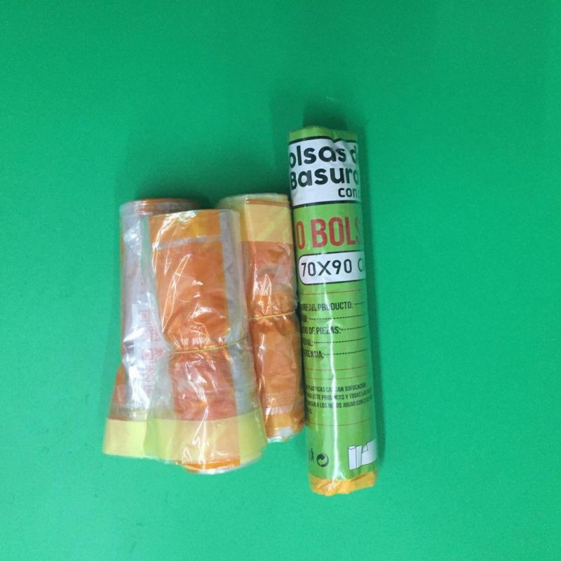 Different Color Plastic Drawstring Garbage Bag on Roll