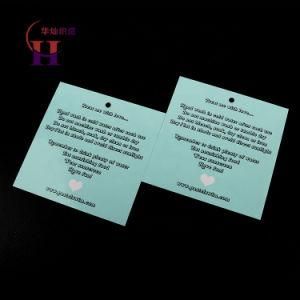 Cheap Paper Labels Custom Offset Printed Legendary Mermaid Girls Glossy Recycled Paper T-Shirts Hang Swing Tags