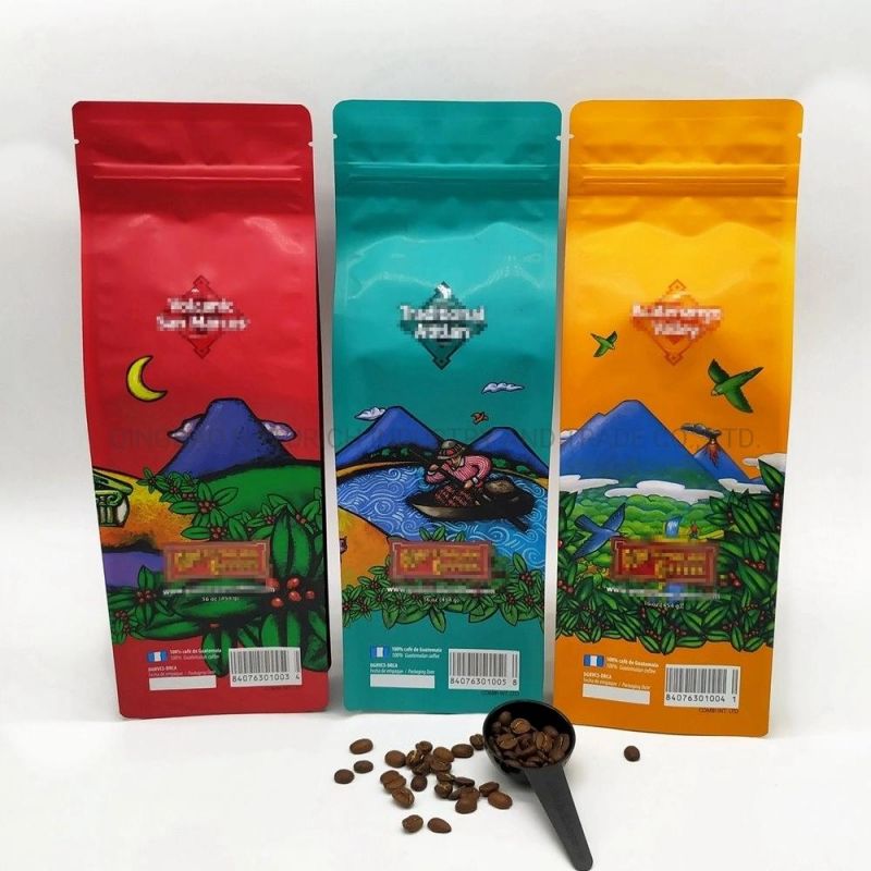 454G Four Side Seal Coffee Bag Food Packaging Bag