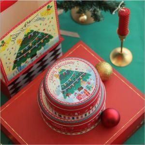 Food Packaging Round Cake Tin Can Custom Metal Cookie Tin Box