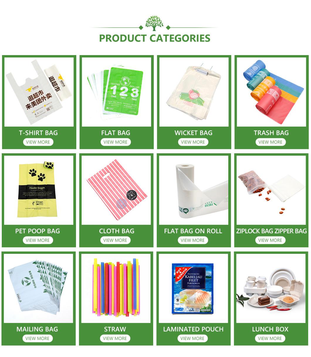 PLA+Pbat/Pbat+Corn Starch Biodegradable Bags, Compostable Bags, Garbage Bags for Supermarket