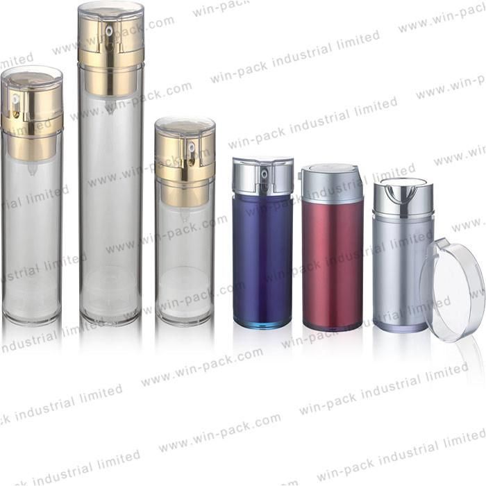 Custom Acrylic Round Airless Lotion Pump Bottle 15ml 30ml 40ml 50ml 100ml