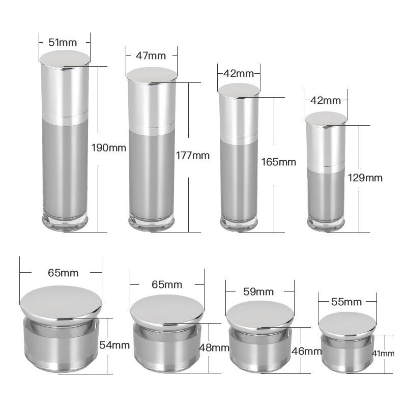 20g 30g 40g 50g 30ml 50ml 80ml 120ml Elegant Empty Acrylic Jar Cosmetic Bottle Set for Skin Care