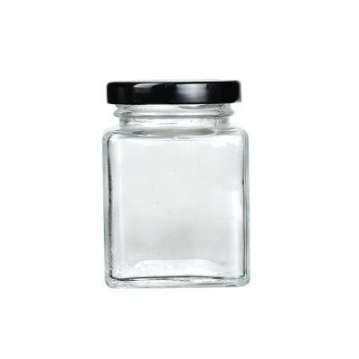 280 Ml Square Jam Chili Sauce Glass Jar
