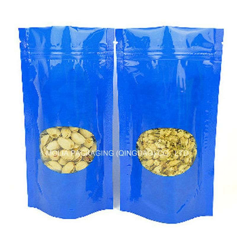 Clear Window Food Grade Plastic Bags Standing up Pouch Manufacturer