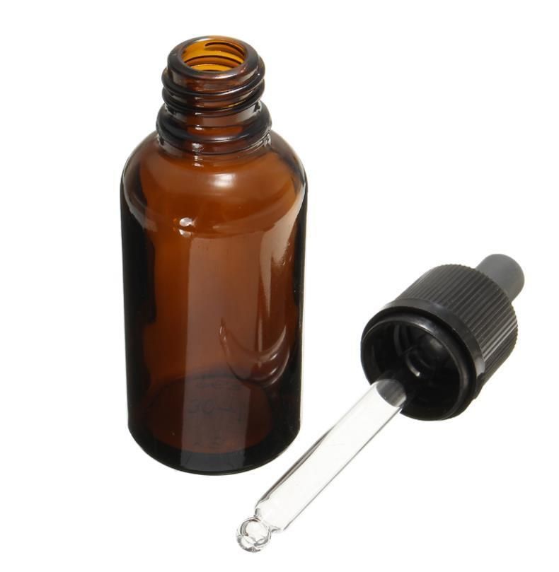 Brown Amber Glass Bottle Glass Dropper Dropping Bottle Refillable Container 10/20/30/50/100ml