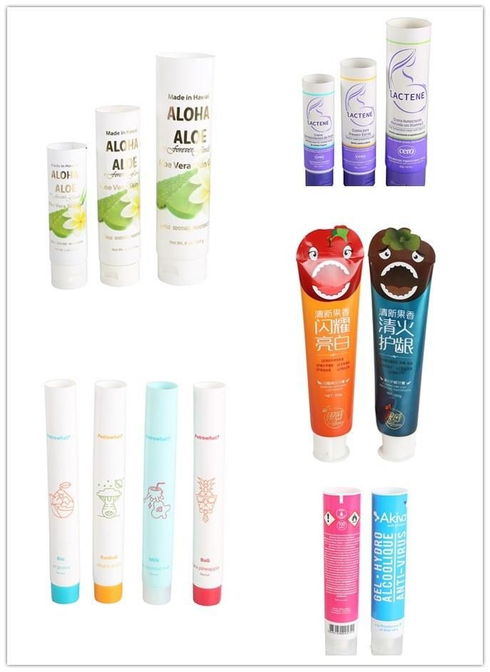 Customized Sun Cream Plastic Pump Flip Top Cap Tube Empty Cosmetic Containers Sun Lotion Hand Cream Tube