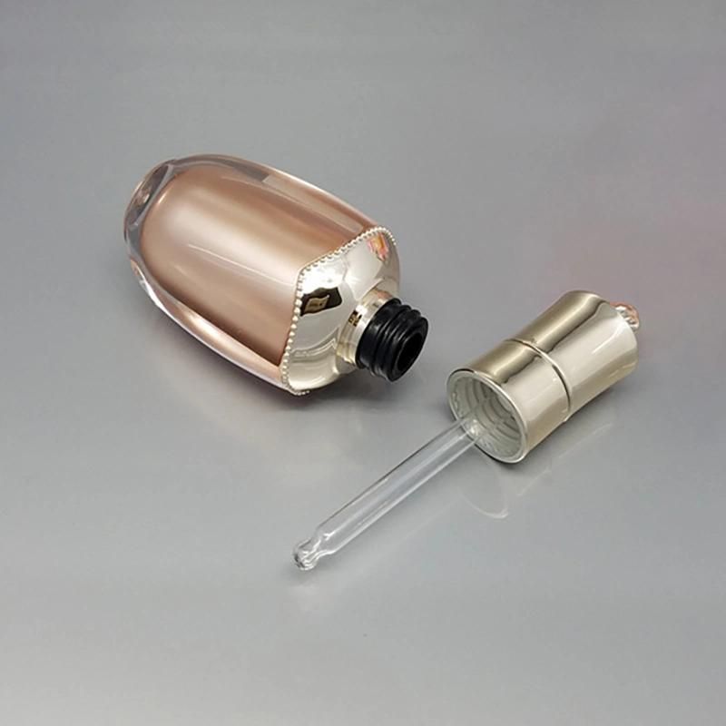 in Stock Ready to Ship Top-Quality 10ml Electroplated Dropper Bottles Hair Oil Essential Oil Plastic Bottle Spray Pump