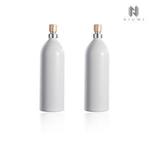 100ml Aluminum Customized Color White Bottle Perfume Bottle with Aluminum Spray Atomizer