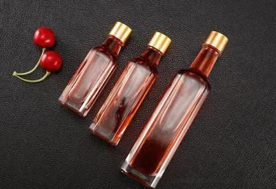 Square /Round Wine Glass Bottle Trial Samples Container Oil Bottles OEM 30/50/100 Ml