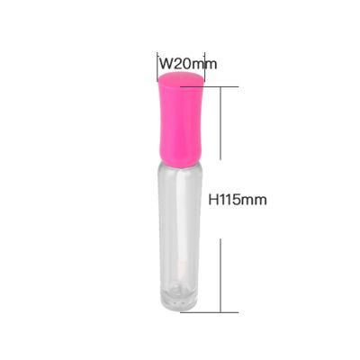 Slim 5ml Lip Gloss Pink Tube Clear Plastic Custom Lip Gloss Packaging Pink Custom Pink Lip Gloss Tubes