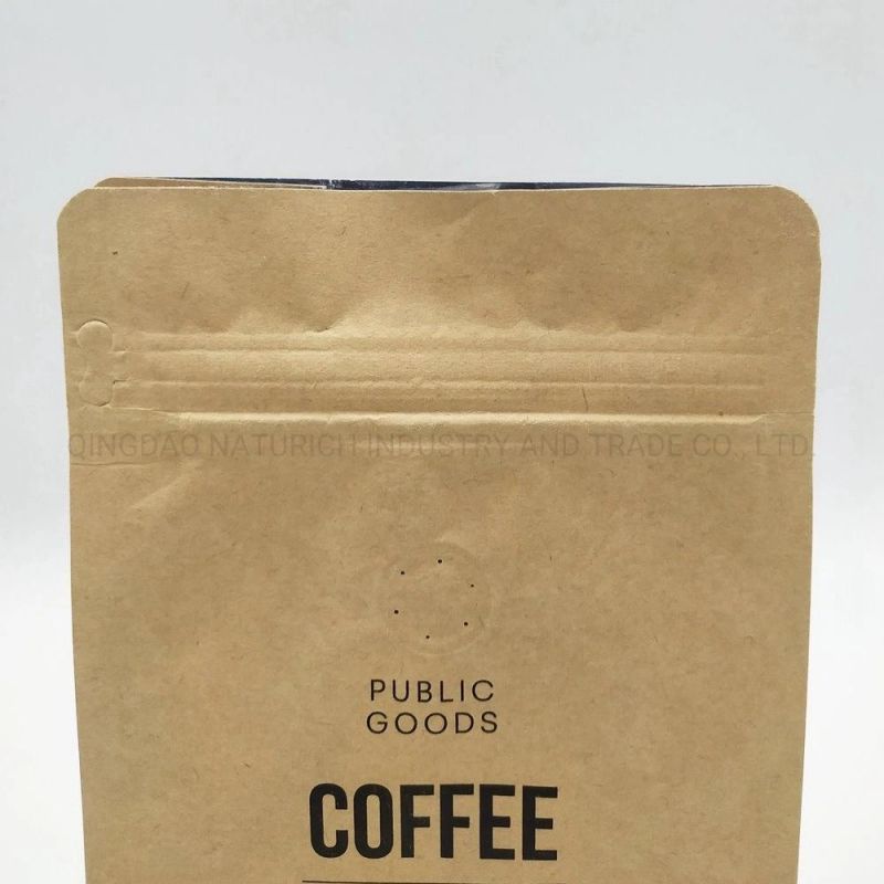 Biodegradable PLA Kraft Roast Coffee Bag 1kg