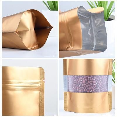 Gold /Matte Stand up Smell Proof Mylar Bag 1oz