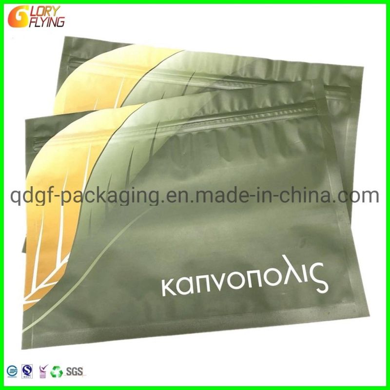 Smelly Proof Food Packaging Plastic Mylar Zipper Bag for Tobacco Packaging