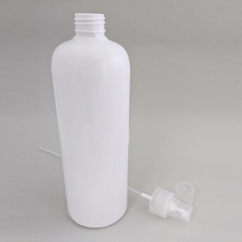 Multifunctional Empty 300ml/500ml White Color Plastic Bottle in Cylinder Shape with Plastic PP Mist Sprayer