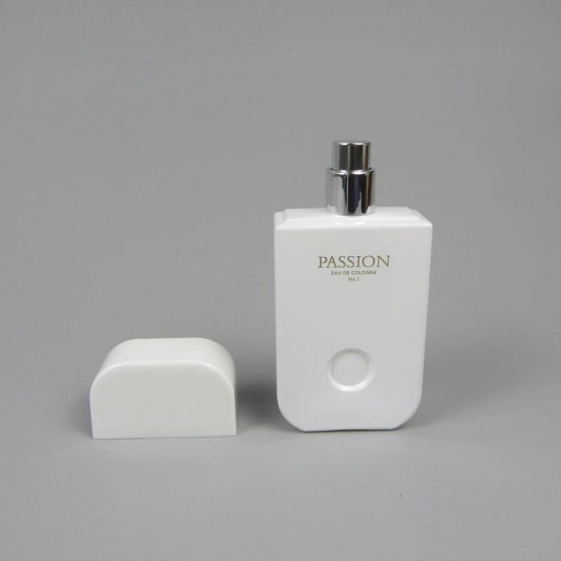 Luxury Square 100ml Transparent Spray Black Glass Perfume Bottle