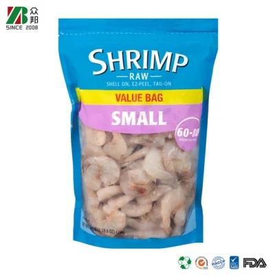 ZB Packaging Custom Printed Resealable Zipper Frozen Seafood Packaging Bag