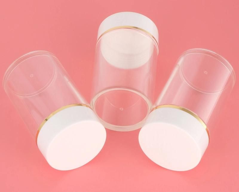 Cosmetic Packaging 120g Refillable Transparent Clear Empty Plastic Powder Bottle Powder Container Bottle Medicine Bottle