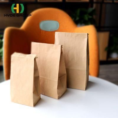 Hot Selling Recyclable Restaurant Fast Food Take Away Kraft Paper Bag