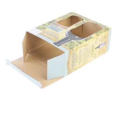 Eco-Friendly Wine Paper Box for 2 Bottle Wine Package Box