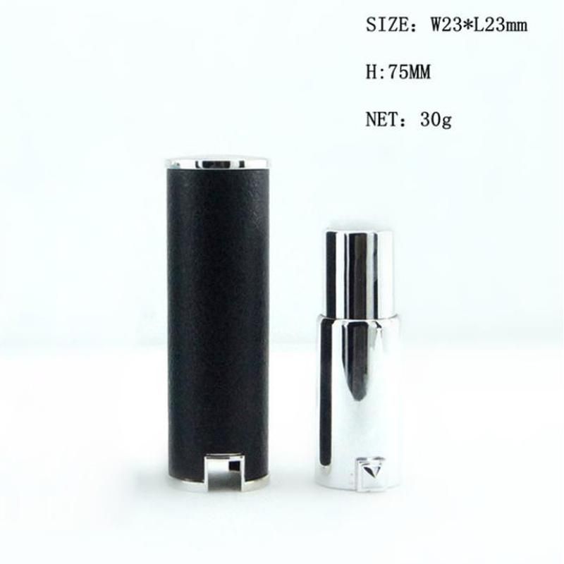 4.3G in Stock Ready to Ship Leather Luxury Empty Plastic Lipstick Tube Makeup Packing Lipstick Packaging