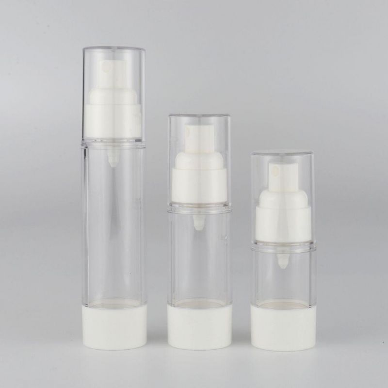 in Stock 15ml 30ml 50ml Mini Atomizer White Head Mist Airless Spray Bottle Packaging Cosmetic Airless Pump Bottle