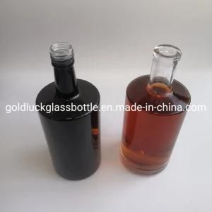 Empty Black Painting/Coating/Sparying Glass Bottle for Packing Liquor/Wine/Spirit