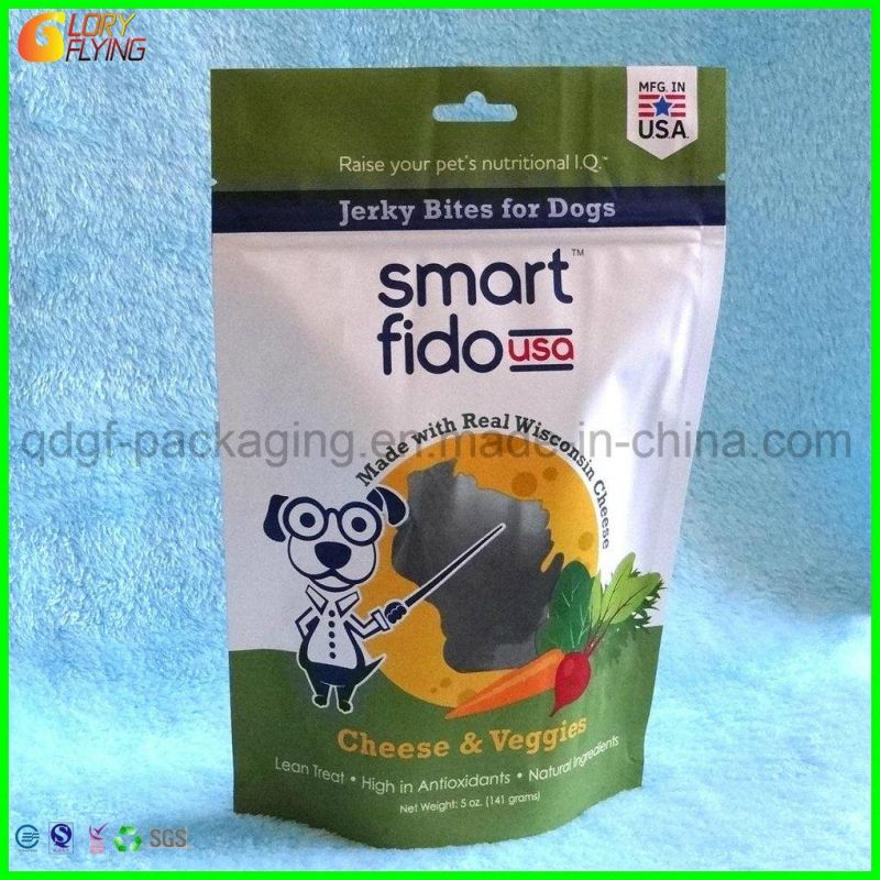 Small Dog Food Packaging Bag with Zipper and Euro Hole