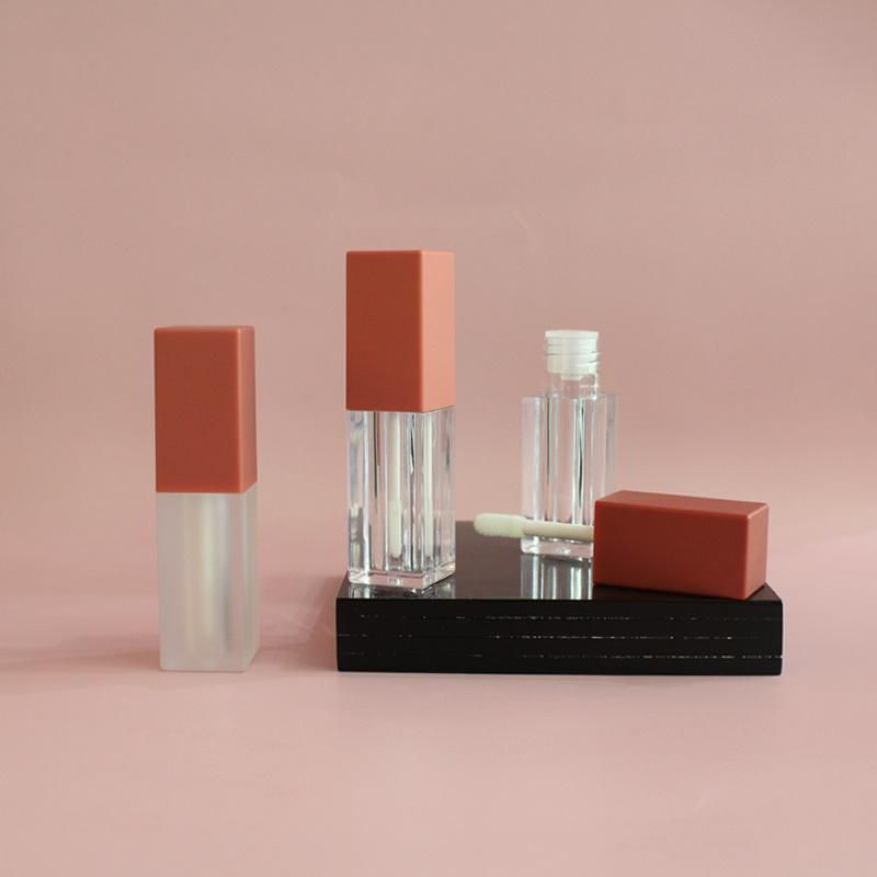 4.5ml Frost Square Lip Gloss Tube Customized Label Lipgloss Tube