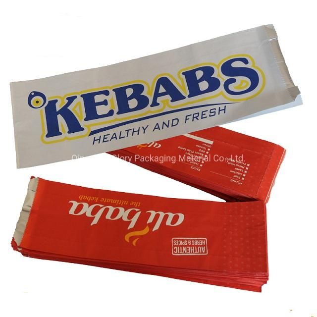 Aluminium Foil Lined Food Kraft Paper Bag for Kebab Chicken Bag