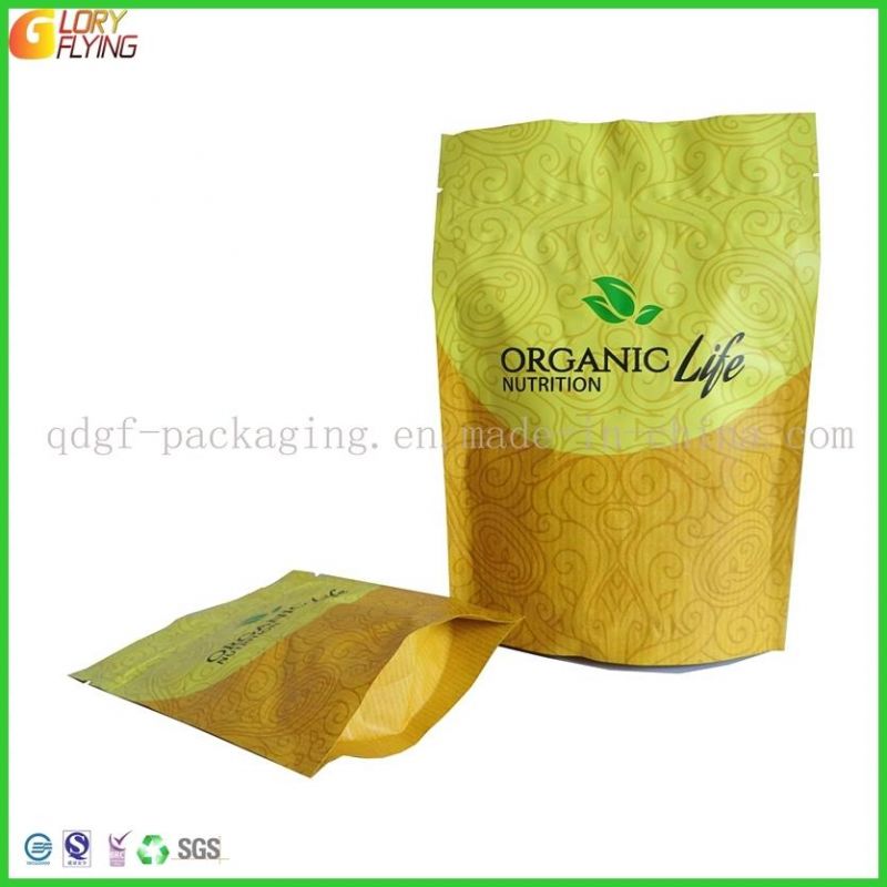 Plastic Food Packaging Bags with Zipper and Aluminum Foil for Protein Packaging