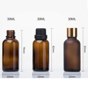 5ml 10ml 15ml 20ml 30ml 50ml 100ml Cosmetic Amber Glass Essential Oil Bottles with Cap