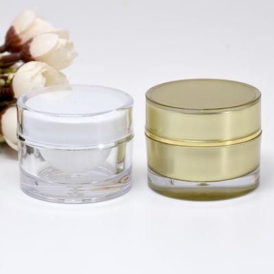 10g Coated Acrylic Double Wall Jar Luxury Cosmetic Packaging for Cream