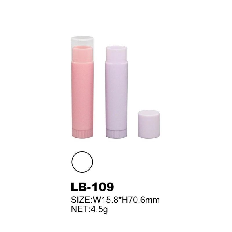 PP Material Lip Balm Tube Custom Round Lipbalm Container Empty Lipstick Packaging