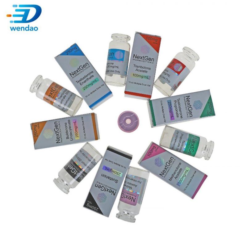 Custom Printing Pharmaceutical Steroid Packaging Labels and Boxes for 10ml Vial