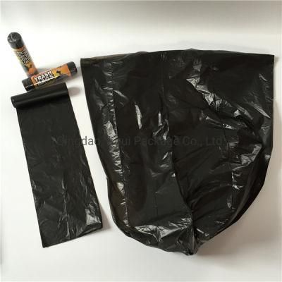 Disposable Rolling Plastic Star-Sealed Black Trash Bag