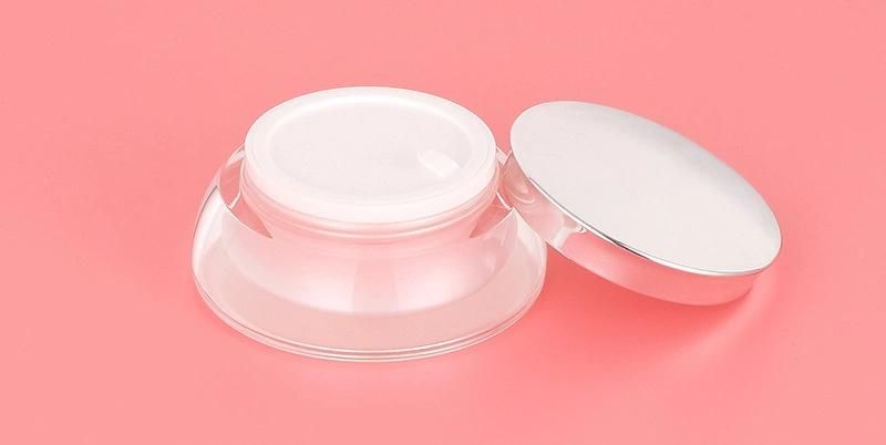 15g 30g Elegant Beautiful White Empty Acrylic Jar for Skin Care Cosmetic Container