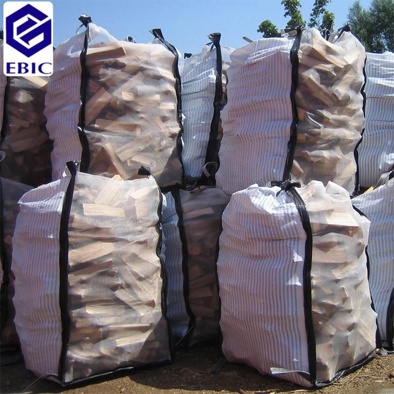 2000lbs Corner Loops Baffle Cubic Sand Sling Ton Jumbo Bulk FIBC Q Ventilated Firewood Fertilizer Cement PP Packing Plastic Big Bag Super Sack