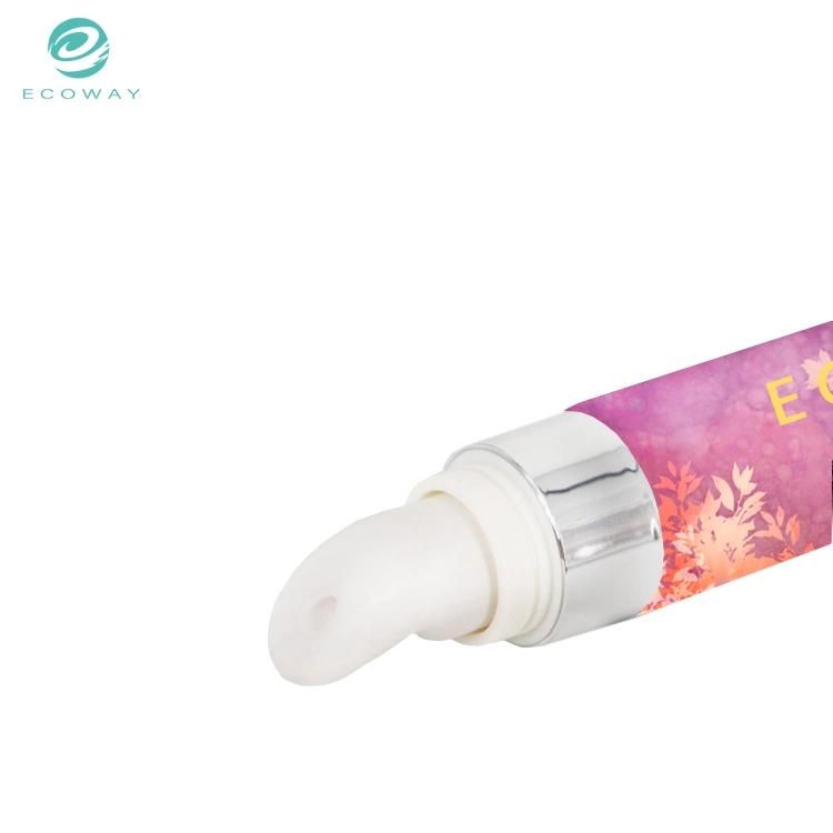 20ml Purple and Pink Petal Pattern Offset Printing Pat Cover Eye Cream Tube