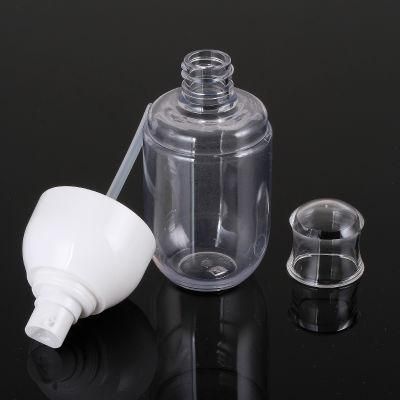 Low Price Round Lotion Bottle Cosmetic Clear 40ml 60ml 80ml 100ml Transparent Plastic Bottle