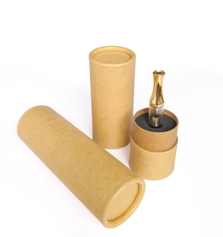 Cardboard Cylinder Loose Leaf Tea Coffee Packaging Box Round Black Kraft Paper Tube