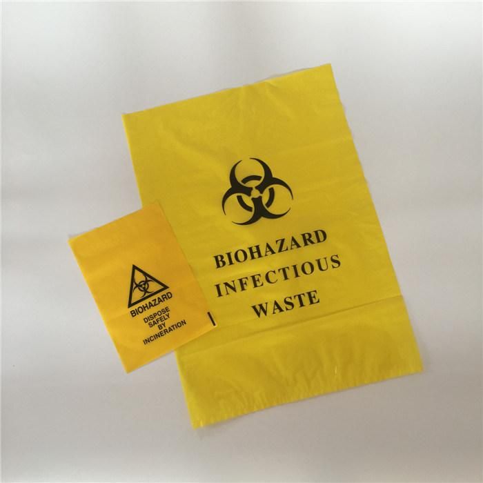 Custom Printed PE Plastic Garbage Trash Bag Disposable Hospital Autoclavable Waste Disposal Bags