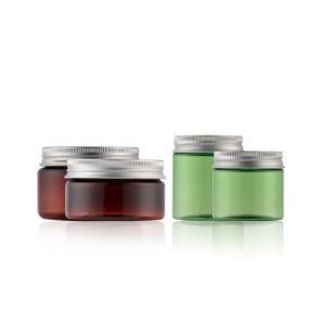 Pet Plastic Cosmetic Cream Jar with Plastic Aluminum Lid for Cosmetic Packaging