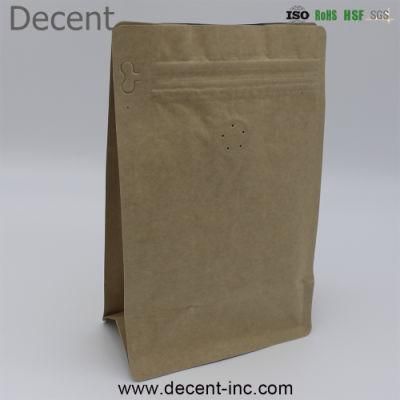 Food Packaging Bag Manufacturer Kraft Paper / Matte / Glossy Finish Pouch with Foil Lined with Valve