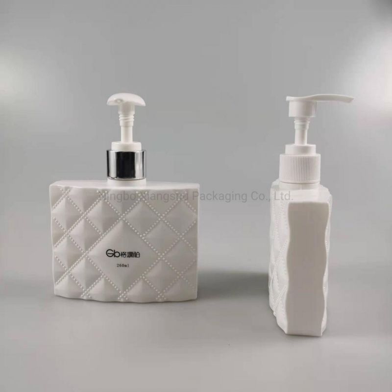 260ml Empty Packaging Square Plastic Shampoo Bottle for Lotion