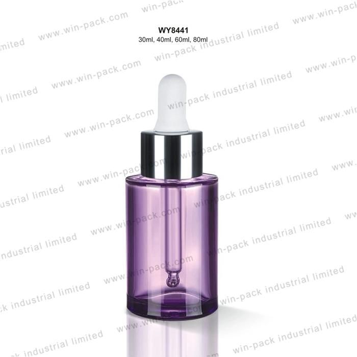 High Quality Glass Cosmetic Containers 30ml 40ml 60ml 80ml Cosmetic Glass Dropper Bottle Gradient Color 30ml Glass Dropper Bottles with Aluminum Collar