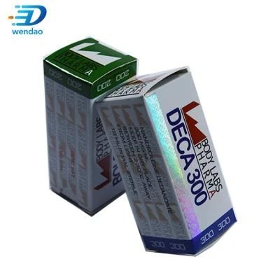 Custom New Design Hologram Foil 10ml Injection Vial Label Vials Label and Box