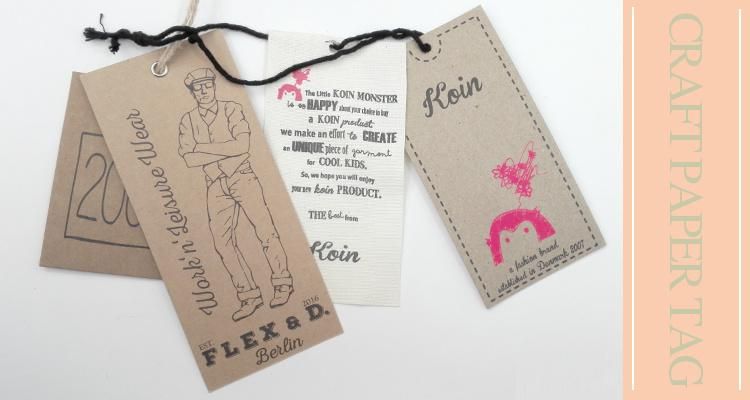 Fancy Design Promotional Gift Tag Kraft Printed Tags for Clothing